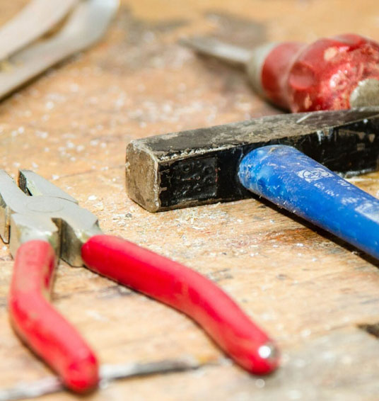 Tools on a table