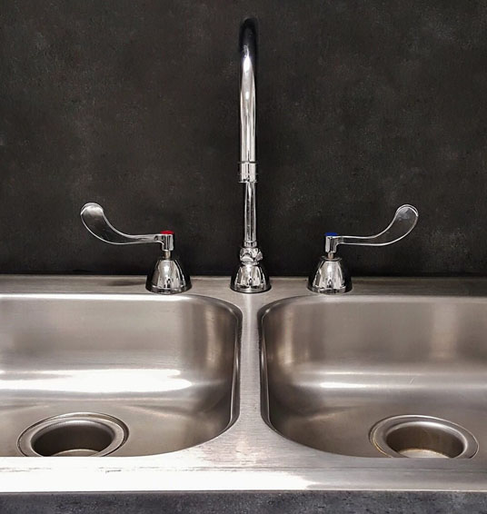 Newly installed sink