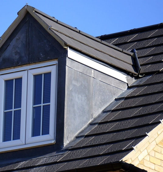 Roofing on a home being reconstructed